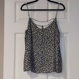 Cheetah Print Tank Top w Tie Back